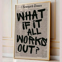 Retro-style "If All Goes Well" Newspaper Layout Posters, Stylish Wall Decorations Inspirational Posters, "If" Themed Posters