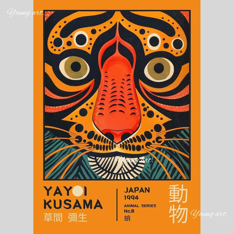 Japanese Yayoi K_Kusama Abstract Canvas Prints Poster Japandi Vintage Animal Aesthetics Art Prints Bedroom Wall Art Home Decor