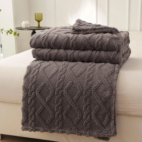 1pc Single-Layer Coral Fleece Blanket, Lightweight & Multi-Purpose Blanket Bed Cover,For Living Room Sofa Cover, Nap Blanket