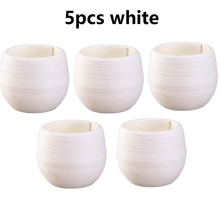 5/10/20pcs Mini Flower Pots for Succulents Small Plants DIY Interchangeable Planters with Drainage Hole Water Reservoir JXB