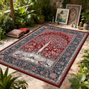 Bohemian Luxury Outdoor Carpet Flower Decoration Retro Style Living Room Rug Sofa Bedroom Easy Clean Washable Floor Mat Soft