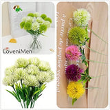 8434-Fake Dandelion Flowers White 10 Pcs,Artificial Plants Plastic Shrubs Bushes Decor Faux Stems Outdoor Indoor Home Garden Party Wedding DIY Planting Filler Decoration