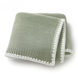 Personalized Name Knitted Acrylic Baby Blanket Breathable Boys Girls Newborn Swaddle Wraps Infant Nap Security Blankets