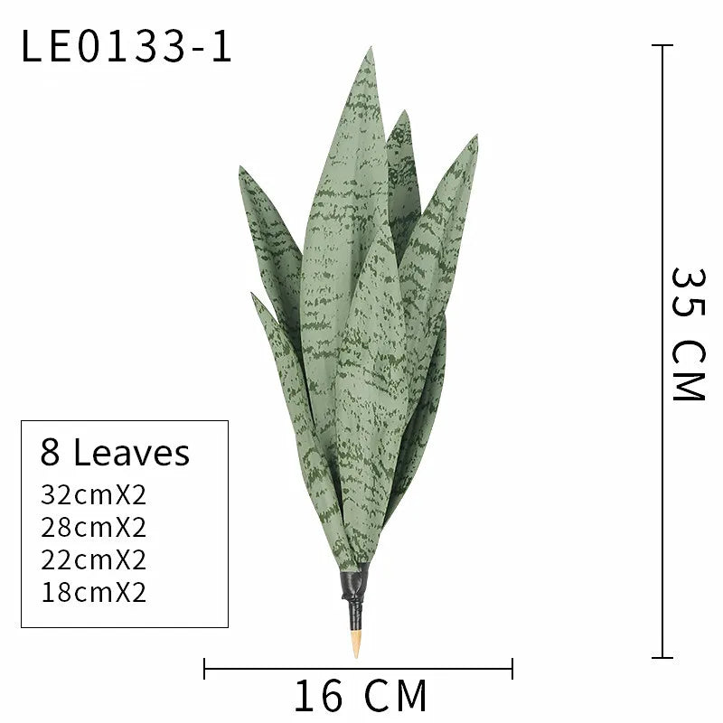 Artificial Succulents Plants House Decoration Accessori Tropical Fake Long Leaf Bonsai Hotel Party Home Decor Photo Props