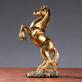 European Style Home Resin Victory Horse Statue, Living Room ，Cabinet,Office Desktop Decoration  Animal Figurines