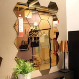 Acrylic Hexagon Mirror Wall Stickers Self Adhesive Removable Livingroom Bathroom Bedroom Wall Decoration Mirror Home Decoration
