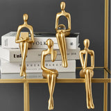 Light Luxury Human Body Art Ornament Decorate Abstract Resin Creative Golden Arts And Crafts Home Office Business Originality