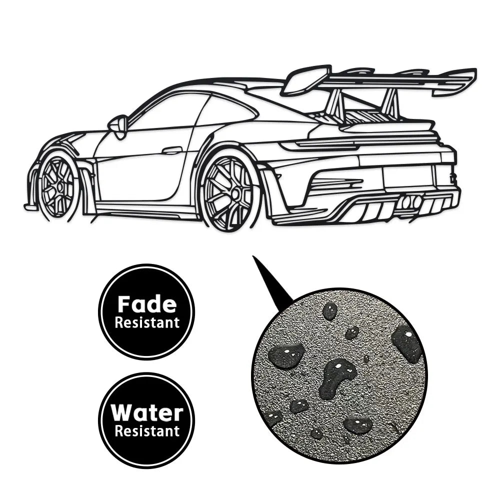 1pc Metal for Supercar Metal Wall Art Modern Iron Home Decor Sign, Dynamic Racing Car Outline Sculpture, Car Decor Ideal choice