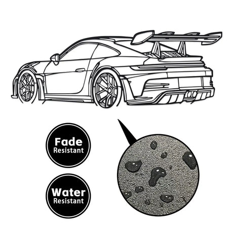 1pc Metal for Supercar Metal Wall Art Modern Iron Home Decor Sign, Dynamic Racing Car Outline Sculpture, Car Decor Ideal choice