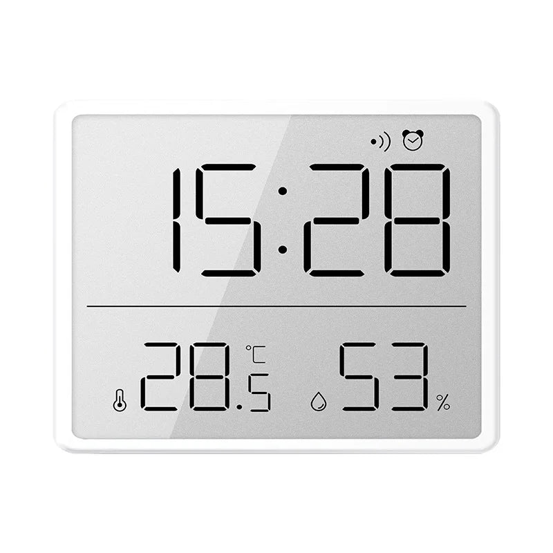 Magnetic LCD Digital Clock Wall Mounted 3.7Inch Refrigerator wall Alarm Clock Ultra Thin Desk Clock for Bedside Living Room