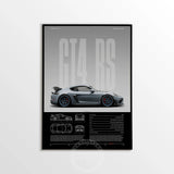 Minimalist 911 Turbo GT3-RS GT4 RS Hyper Car Sports Car Supercar Poster Canvas Painting Motosport Wall Art Pictures Home Decor