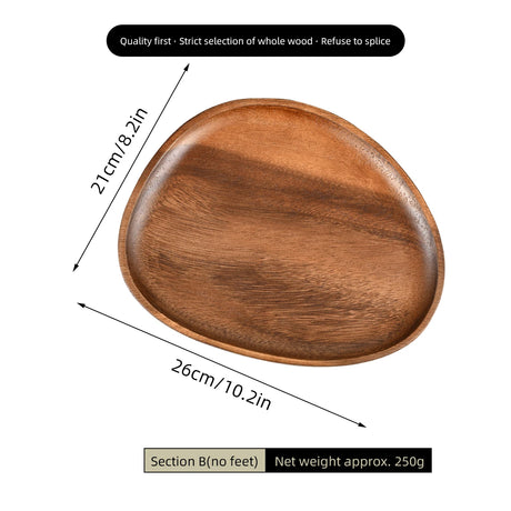 Wooden Oval Irregular Tray, Multifunctional Desktop Decorative Tray, Aromatherapy Storage, Key Tray, Jewelry & Accessories Organizer, Home Decor, 1pc