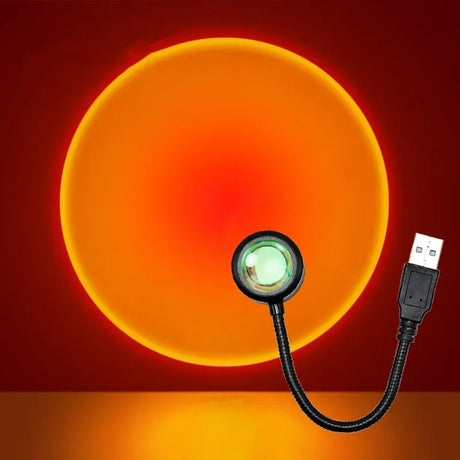 1-4pcs Sunset Lamp LED Rainbow Neon Night Light Projector Photography Wall Atmosphere Lighting for Bedroom Home Room Decor Gift