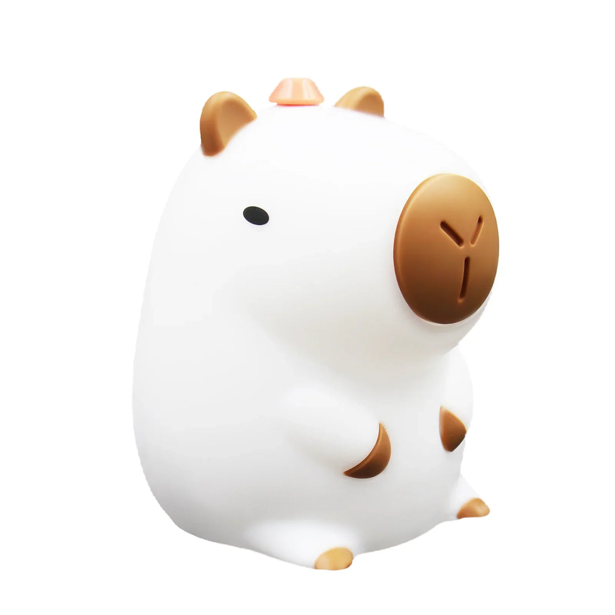 HPH Cute Capybara Night Light Novelty Dimmable Nursery Nightlight Rechargeable Touch Lamp Silicone Pat Lamp for Kids Room Decor