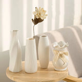 White Ceramic Vases Nordic Decorative Vasen Ornaments Home Living Room Decor Flower Arrangements Sketching Props Desktop Decor