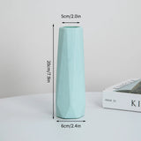Nordic Vases Pure White Plastic Vases Imitation Ceramic Flower Vases Desktop Flowerpot Wedding Decor Home Ornament
