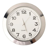 Back 45mm Quartz Movement Clock Craft Clock Insert Scratch-Resistant Lens Silver Tone Bezel Stainless Steel Back