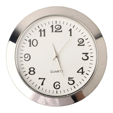 Back 45mm Quartz Movement Clock Craft Clock Insert Scratch-Resistant Lens Silver Tone Bezel Stainless Steel Back