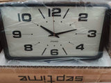 Win Elegant Simple Modern Japanese Style Metal Wall Clock New Silent Rectangular Home and Office Clock for Living Room