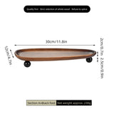 Wooden Oval Irregular Tray, Multifunctional Desktop Decorative Tray, Aromatherapy Storage, Key Tray, Jewelry & Accessories Organizer, Home Decor, 1pc