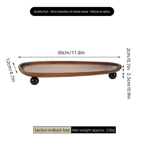 Wooden Oval Irregular Tray, Multifunctional Desktop Decorative Tray, Aromatherapy Storage, Key Tray, Jewelry & Accessories Organizer, Home Decor, 1pc