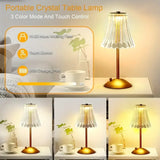 Vintage Crystal LED Desk Lamp, USB Charging, Suitable for Bedrooms and Living Rooms, Easily Creating a Warm Atmosphere