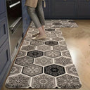 Kitchen Runner Rug Long Cozy Plush Flannel Carpet Water Absorbent Floor Mat for Bathroom Entrance