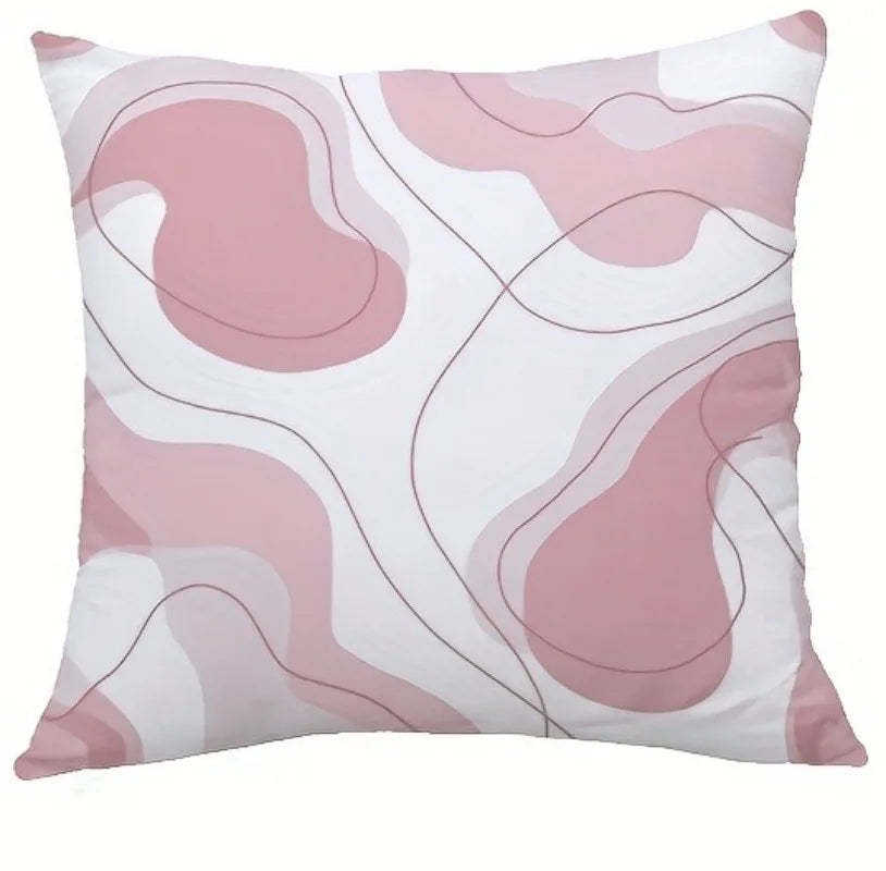 Vibrant Geometric Stripe Pillow Covers, Machine Washable with Zip Closure | Ideal for Living Room Sofa & Bedroom Decor