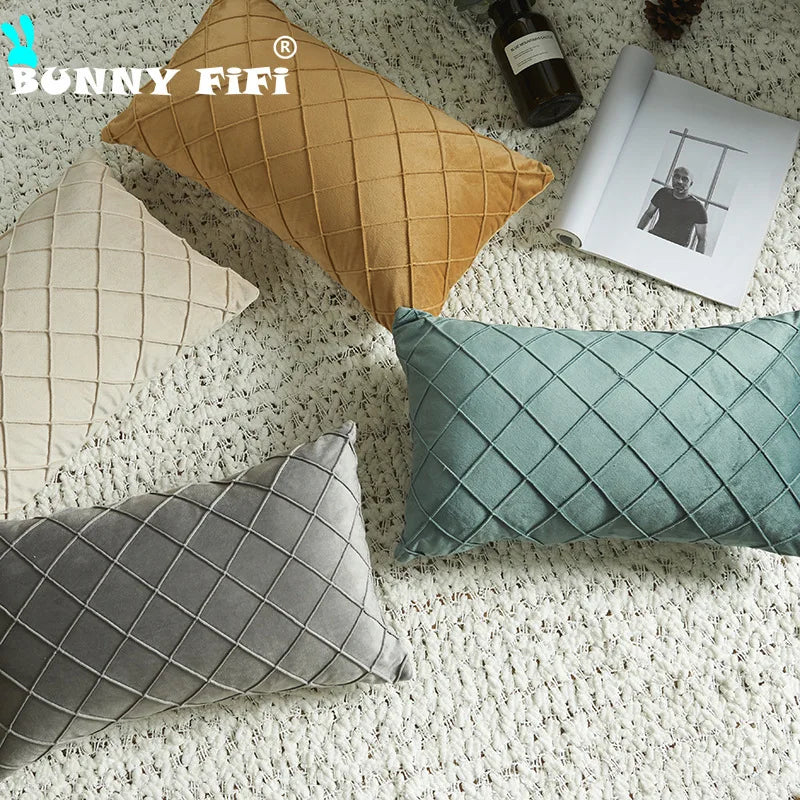 Dutch Velvet Handmade Waist Cushion Cover Ultra Soft Soft Plush Pillowcase  Decorative Pillow For Sofa Bedroom Living Room