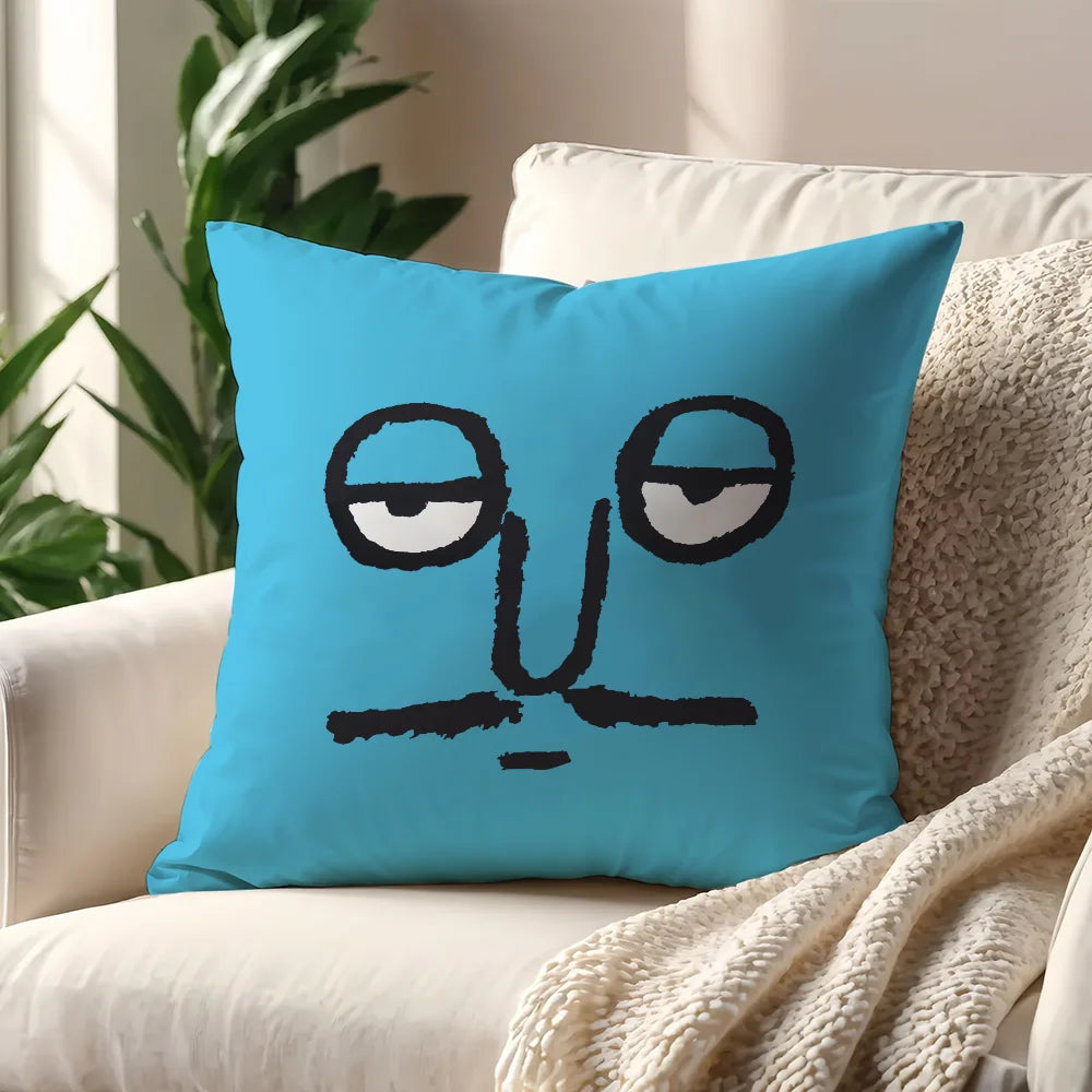 Art Funny Aesthetic J-ean J-ullien cushion cover Pillow Cover Decoration Room Home Sofa living Office Car Nordic Simplicity