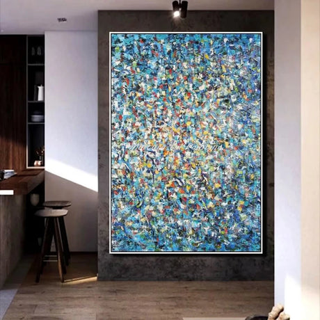 Mintura,Handpainted Abstract Color Block Oil Painting on Canvas Frameless Poster Wall Art Picture Modern Home Decoration Artwork