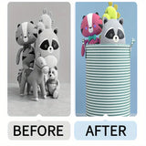 Foldable Minimalist Striped Laundry Basket Multi Use Collapsible Storage Organizer for Bathroom Bedroom Toy Clothes Home 1 Pack