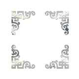Acrylic Mirror Sticker Wall Cabinet Decor Self-adhesive Geometry Wall Corner Decorative Wall Stickers DIY Room Home Office Decor