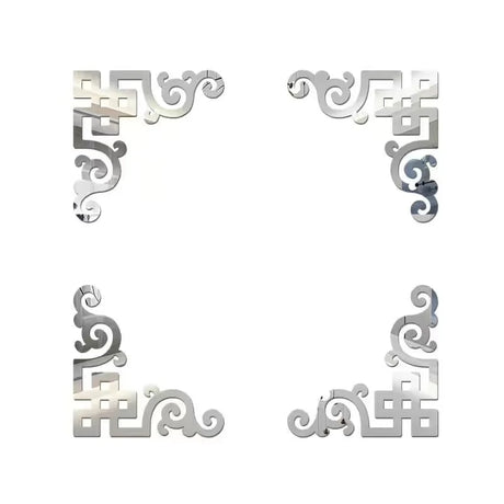 Acrylic Mirror Sticker Wall Cabinet Decor Self-adhesive Geometry Wall Corner Decorative Wall Stickers DIY Room Home Office Decor