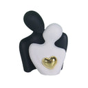Couple Hugging Figurine Ceramic Couple Statue Abstract Modern Sculpture Love Figurines Art Craft Couple Home Accents