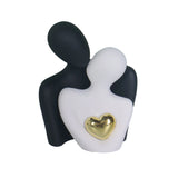 Couple Hugging Figurine Ceramic Couple Statue Abstract Modern Sculpture Love Figurines Art Craft Couple Home Accents