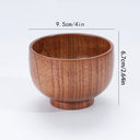 1Pc Stackable Solid Wood Bowl / Available in Large and Small Sizes / Household Wooden Bowl for Salad / Rice / Soup Noodles