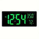 1PC Super Large Screen Wall Mount Clock, Hanging Stand Optional BIG BOWL Clock Living Room LED Digital Clock for Home Decor