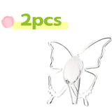 2pcs Butterfly Vase Centerpieces – Clear Acrylic Bud for Holidays, Weddings & Flower Arranging
