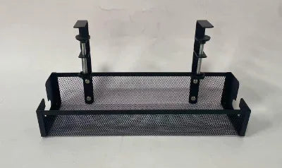 1PCS No Drill Steel Desk Cable Organizer under Desk Cable Management Tray Wire Management Rack for Office Desk