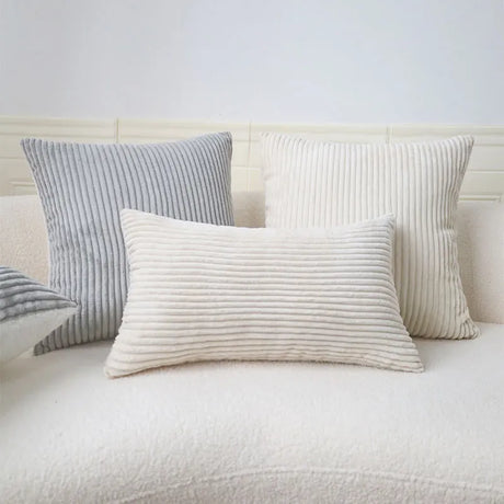 Stripe Corduroy Cushion Cover 30x50cm Pillowcase For Sofa Simple Nordic Style Funda Cojin Living Room Home Decor Pillow Cover