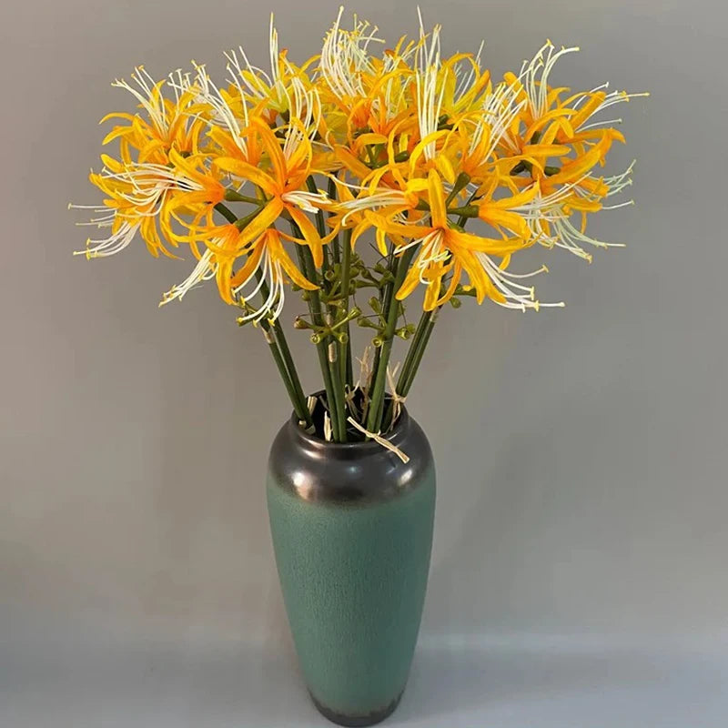 Luxury Long Branch Higan Flower Silk Weathered Orchid Flower Artificial Wedding Christmas Home Garden Decoration Arrangement