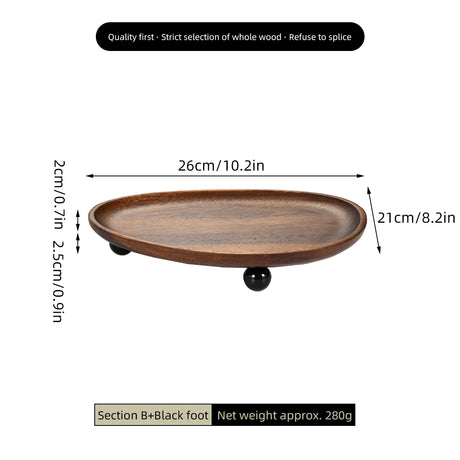 Wooden Oval Irregular Tray, Multifunctional Desktop Decorative Tray, Aromatherapy Storage, Key Tray, Jewelry & Accessories Organizer, Home Decor, 1pc