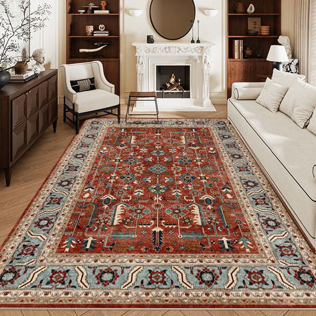 Retro Carpet for Living Room Persian Boho Decor for Room Balcony Rug Large Luxury Bed Room Decoration Home Mats Bedside