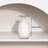 White Nordic Ceramic Flower Vase Retro Flower Bottle Creative Flower Arrangement Holder Simple Plant Pot Room Table Decor Mini