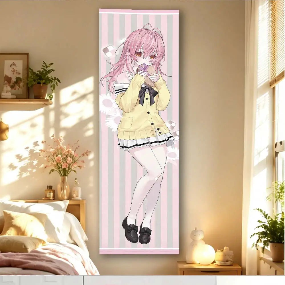 YOU and ME and HER A Love Story Two Anime Girls Tapestry Galgame Wall Hanging