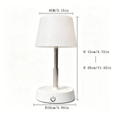 Portable Rechargeable LED Desk Lamp with USB Port, Touch Control Night Light for Bedroom, Camping, Outdoor Use – Modern Mini Tab