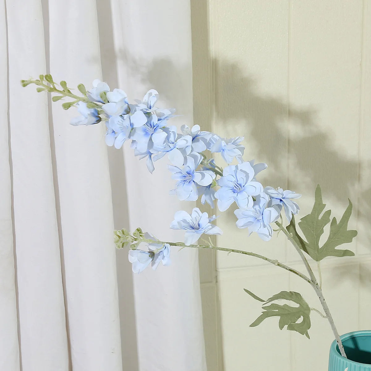 YeeNanee 6pcs Blue Delphinium Artificial Flowers Long Stem Larkspur for Wedding Centerpieces Floral Arrangements Home Vase Decor