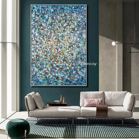 Mintura,Handpainted Abstract Color Block Oil Painting on Canvas Frameless Poster Wall Art Picture Modern Home Decoration Artwork
