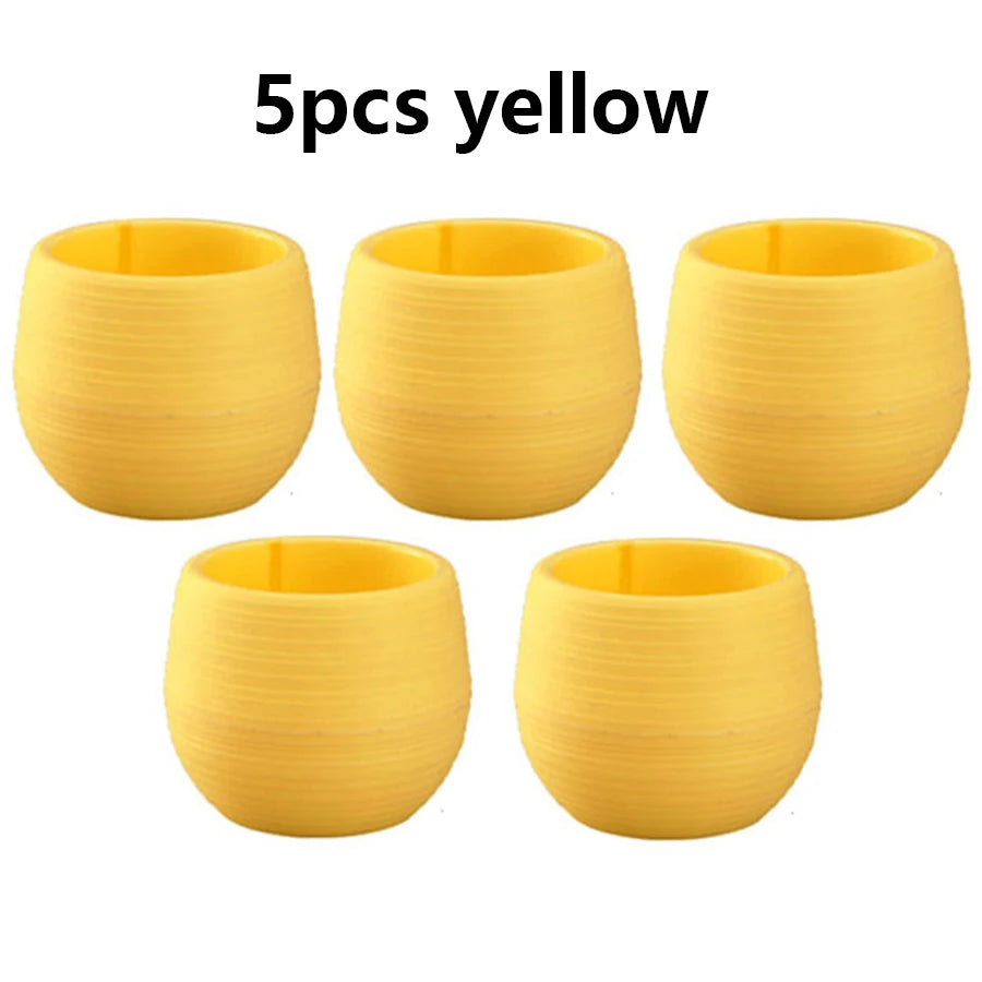 5/10/20pcs Mini Flower Pots for Succulents Small Plants DIY Interchangeable Planters with Drainage Hole Water Reservoir JXB
